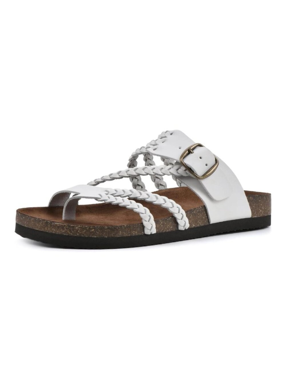 White Mountain Hayleigh Footbed Sandals White Women’s Size 5M NWT